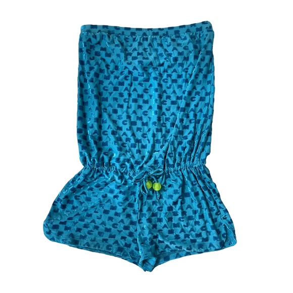 MARC BY MARC JACOBS ROMPER SWIMWEAR shorts halter summer pool beach - Picture 2 of 6